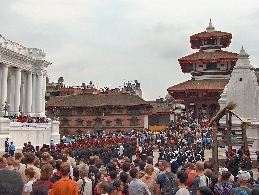Indra Jatra festival op Durbar square
