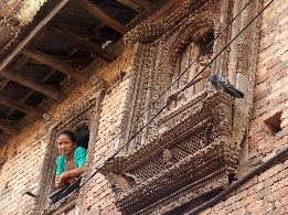 Houten snijwerk Kirtipur