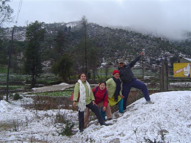 sneeuw in kathmandu